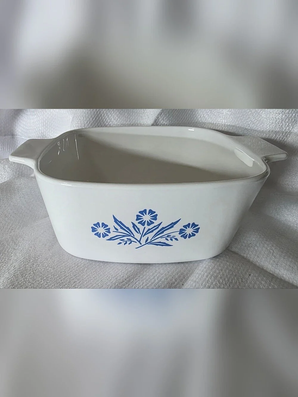 Corning Ware Blue Floral Casserole Dish
